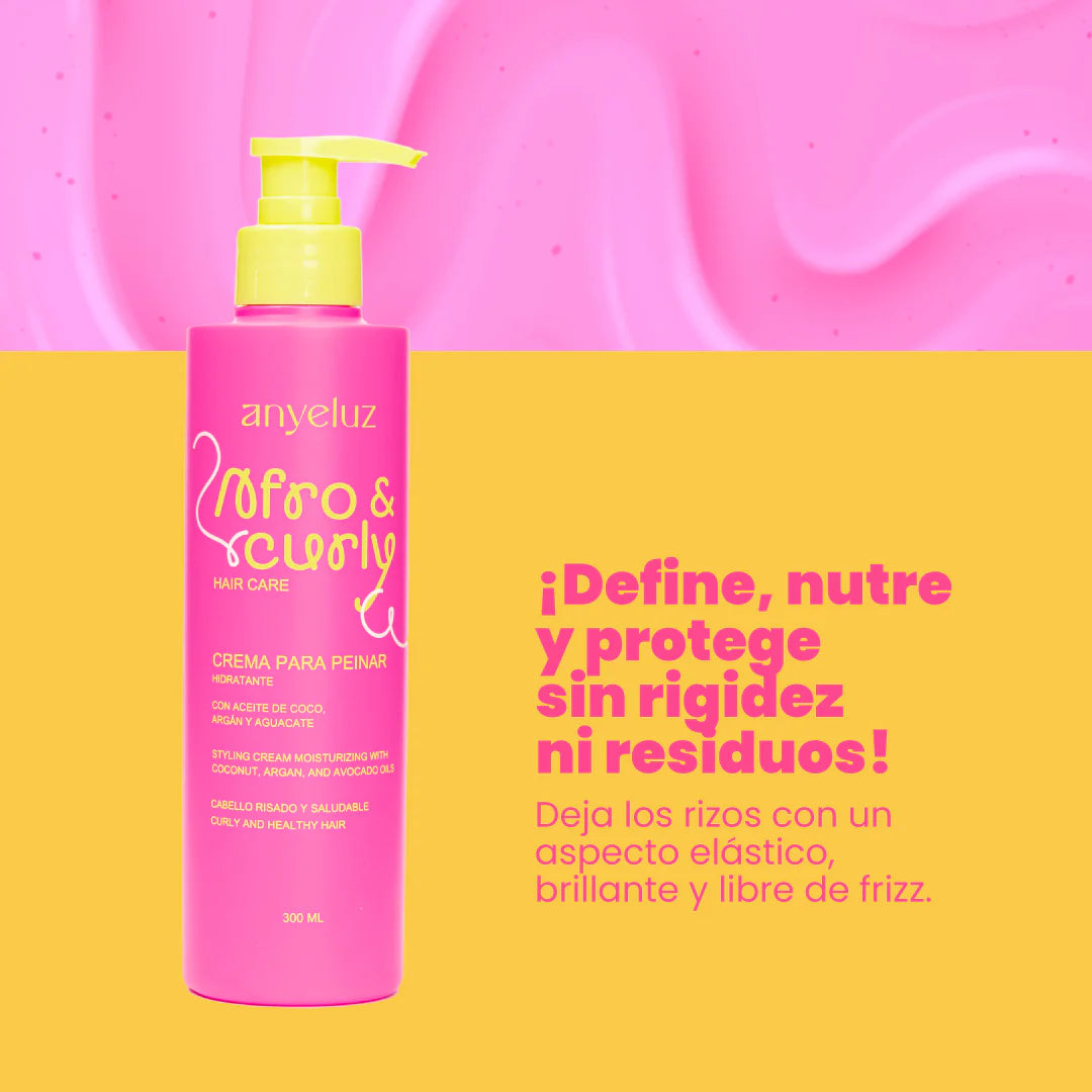 Crema Para Peinar Hidratante Para Rizos Afro & Curly - Anyeluz