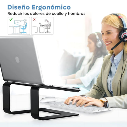 Base Soporte Ergonómico Para Pc Portátil Laptop Aluminio Mac