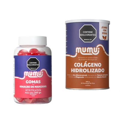 Combo Brilla con Colágeno Hidrolizado y Gomitas de Vinagre de Manzana - Mumu
