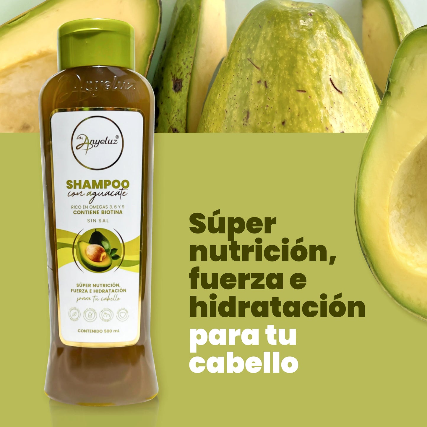 Shampoo Con Aguacate - Anyeluz