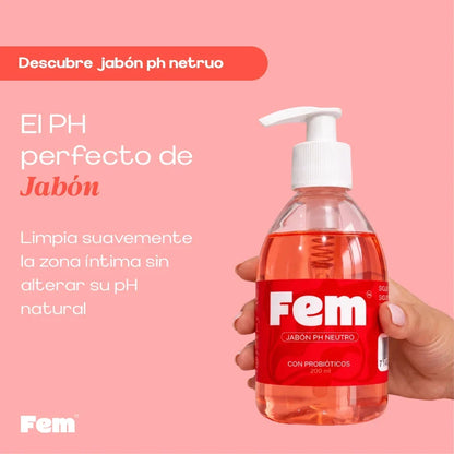 Jabón Íntimo PH Neutro Fem, Ayuda A Mantener La Flora De Tu Zona Íntima x 200 mL