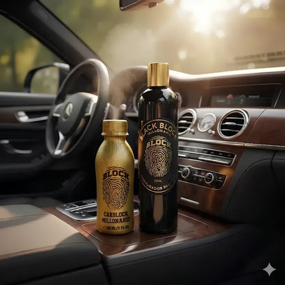 Perfume Para Carro Carblock + Black Block Restaurador De Partes Negras