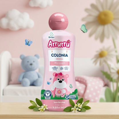 Colonia Arrurrú Para Bebés Niños Rosa 1 Litro