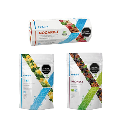 Kit De Nocarb-t + Thermo T + Prunex Fuxion Para Bajar De Peso - 7 Sobres C/u