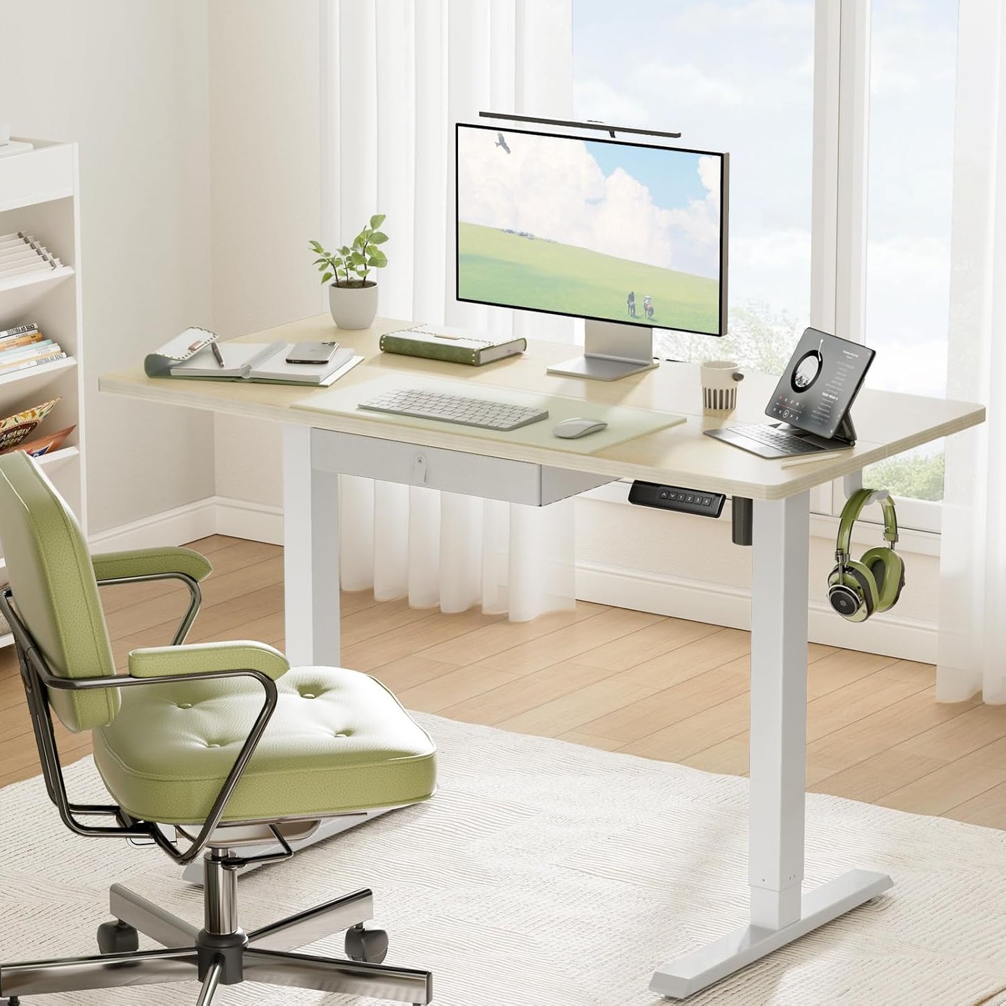 Escritorio Eléctrico De Altura Ajustable, 60 X 120 Cm