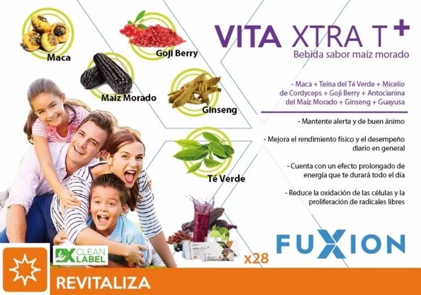 Vita Xtra T+ Fuxion Vitaminas - 7 Sobres