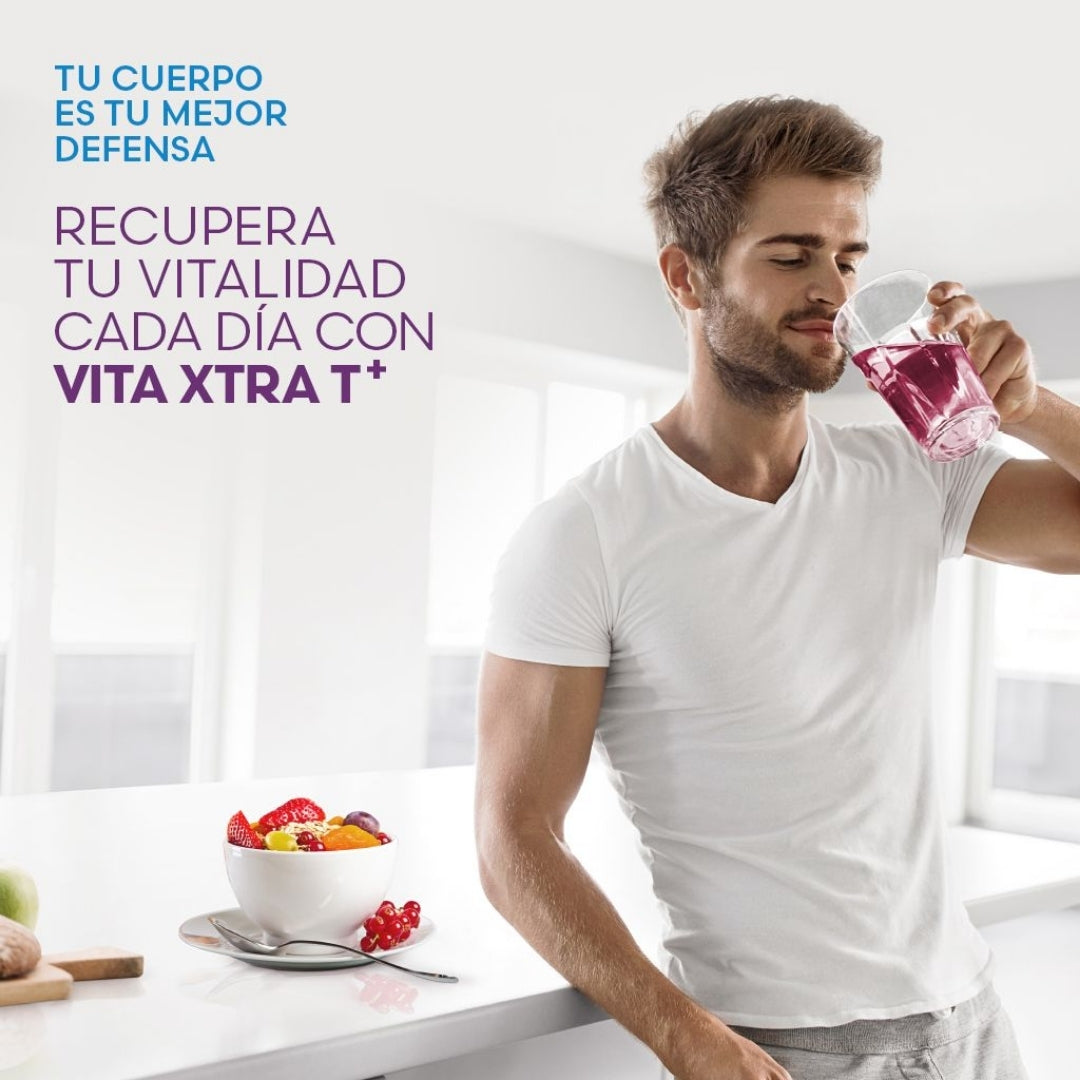 Vita Xtra T+ Fuxion Vitaminas Y Energía - 28 Sobres