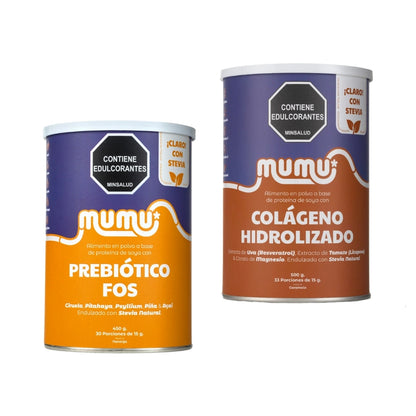 Combo Restaura con Fibra con prebióticos FOS y Colágeno Hidrolizado - Mumu