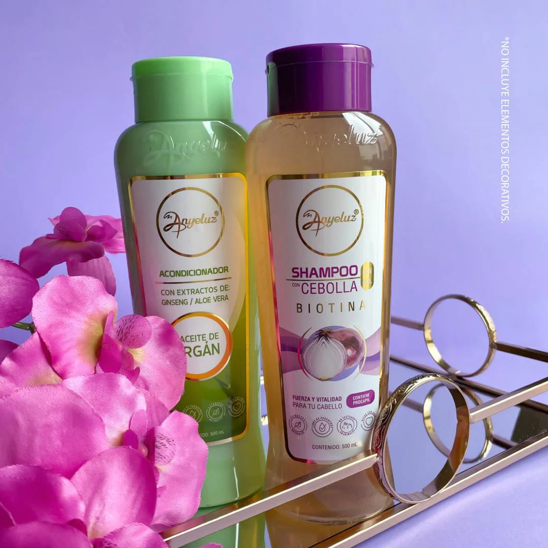 Kit Duo Shampoo Con Cebolla Y Acondicionador - Anyeluz