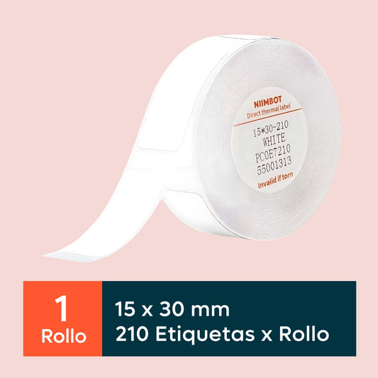 Rollo De Etiquetas Papel Blanco Para Impresora Niimbot D11 D110 D101