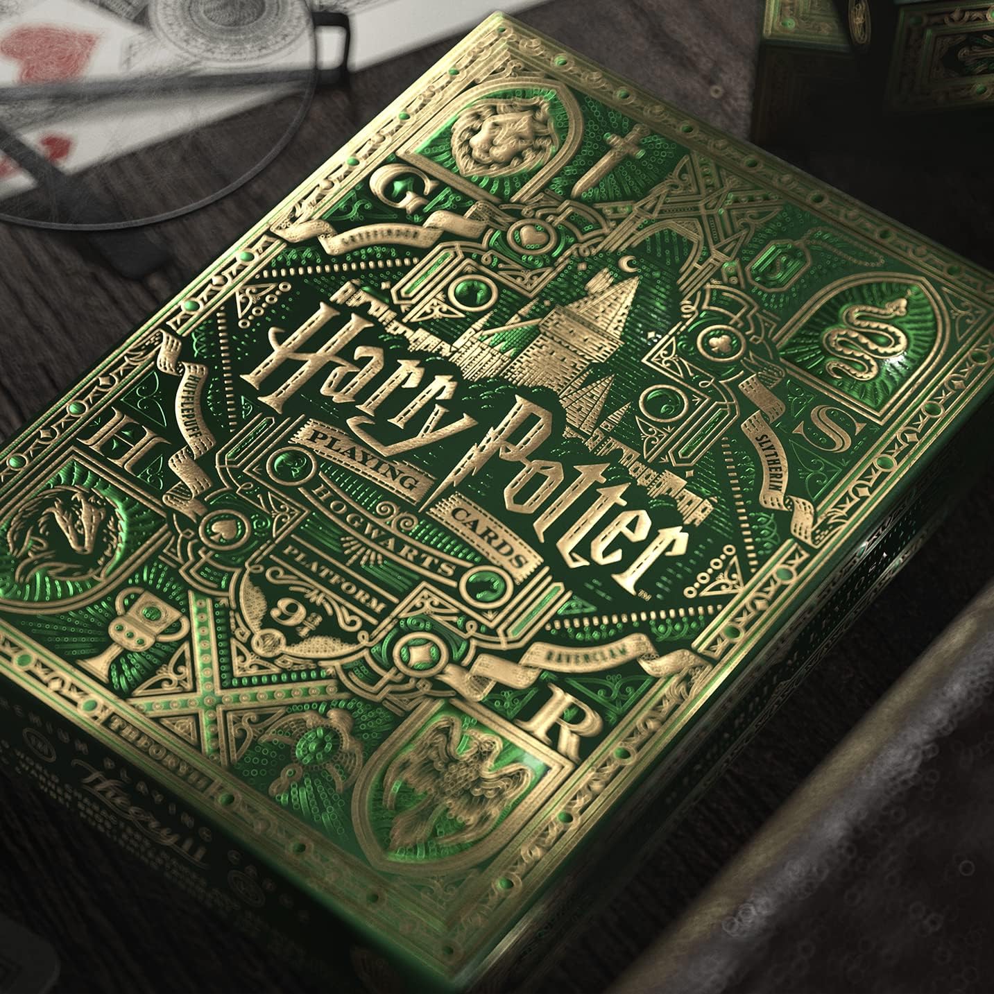 Baraja Cartas Poker Premium Edición Harry Potter Slytherin