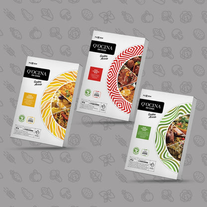 Pack 3 Bases Culinarias Fuxion (1 Roja, 1 Verde y 1 Amarilla)