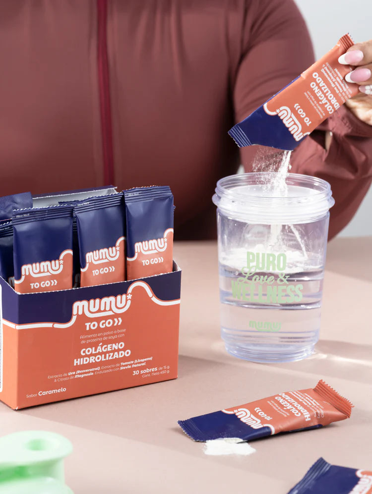 Colágeno Hidrolizado Mumu To Go Sabor Caramelo Caja 30 Sobre