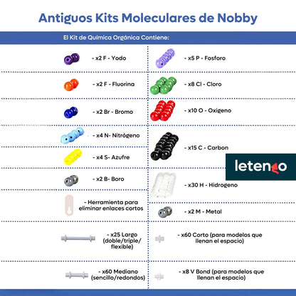 Kit Molecular De Química Orgánica Old Nobby 239 Piezas