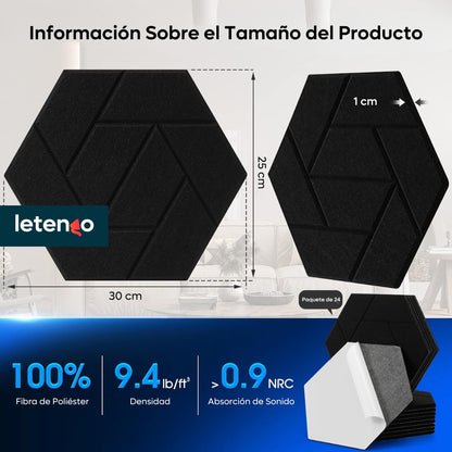 Paneles Hexagonales De Espuma Acústica Aislamiento Estudio