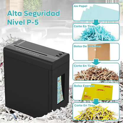 Trituradora De Papel Cd Tarjeta Automática Portátil Oficina