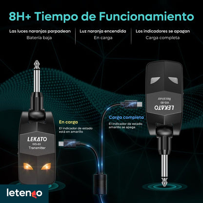 Sistema Inalámbrico Para Guitarra Bajo Ukelele 2,4 Ghz