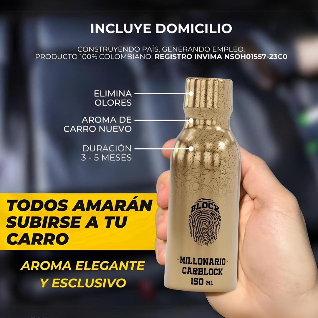 3 Perfumes Para Carro Carblock Ambientador Para Millonarios