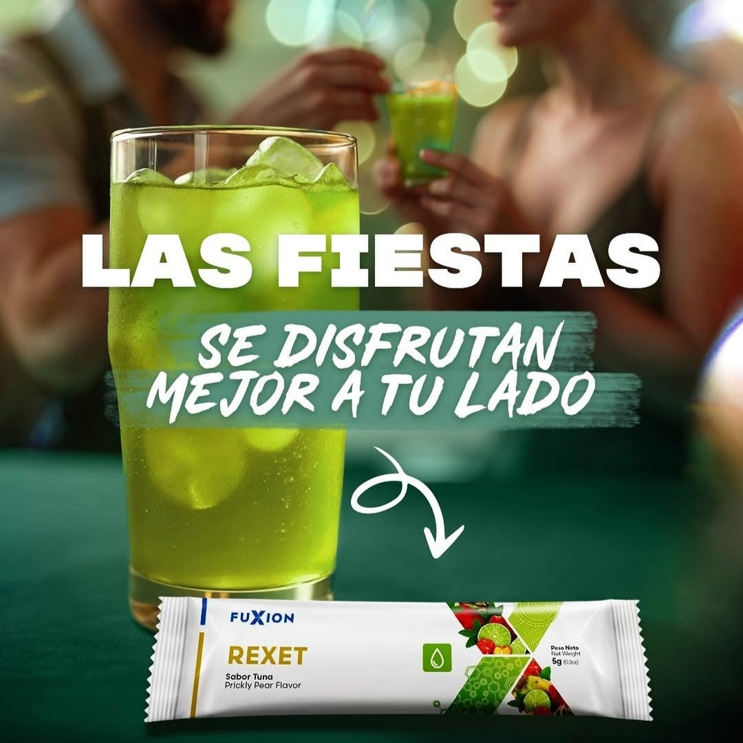 Rexet Fuxion Para Hígado Graso y Guayabo - 28 Sobres