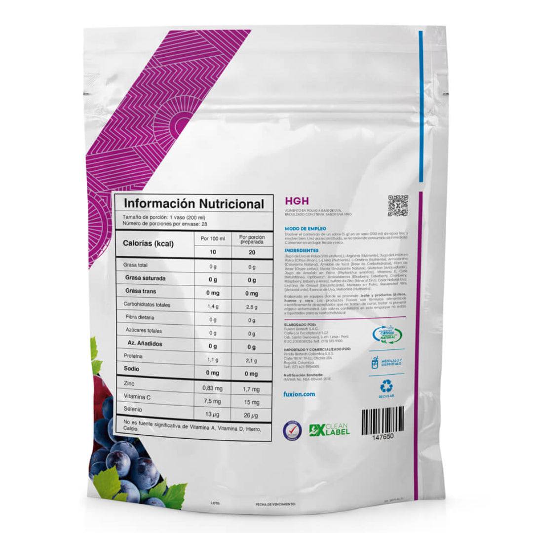 Hgh Fuxion Resveratrol Antienvejecimiento - 28 Sobres