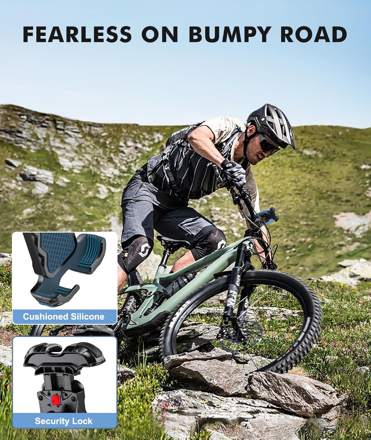 Soporte Base Celular Para Moto Bicicleta Manillar Ajustable