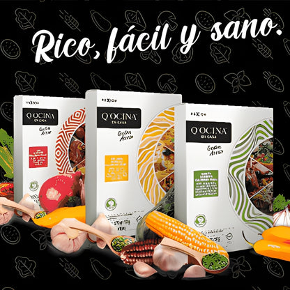 Pack 3 Bases Culinarias Fuxion (1 Roja, 1 Verde y 1 Amarilla)