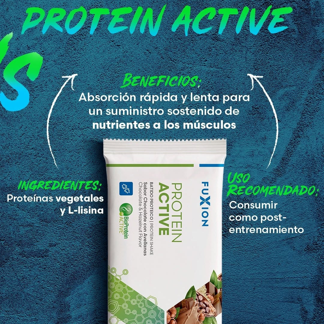 Proteína Activa Fuxion Tonifica  Sabor Chocolate con avellanas- 14 Sobres