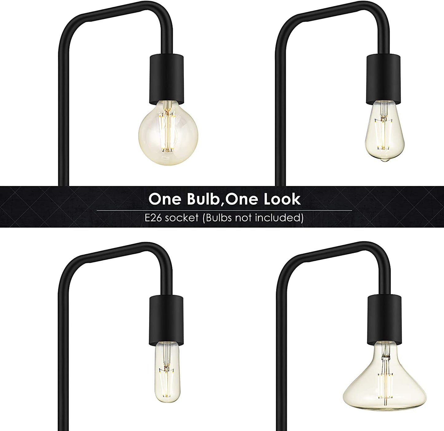 Lámpara De Pie Led Para Habitación Oficina Sala Moderna - Negra