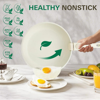 Juego De Ollas De Cerámica Batería Antiadherente Extraíble