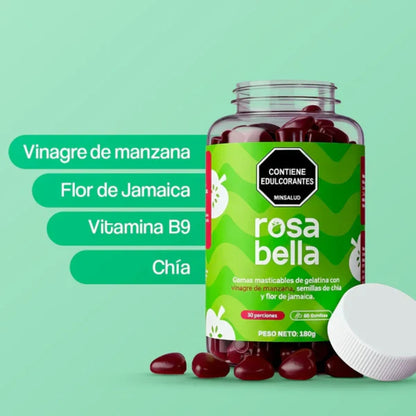 Gomas Masticables Con Vinagre De Manzana Rosa Bella - Rosa Latina