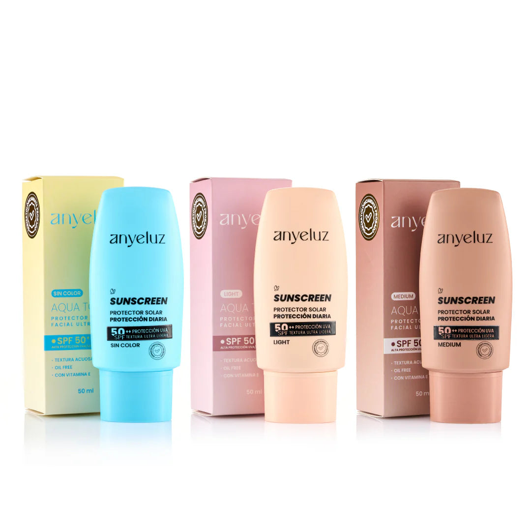 Protector Solar SPF50+ Con Proteccion UVA/UVB (Tono Medium) - Anyeluz