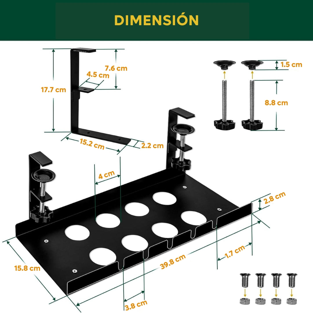 Bandeja Organizadora De Cables Para Debajo Escritorio Metal