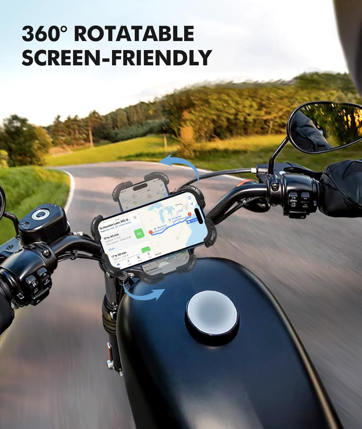 Soporte Base Celular Para Moto Bicicleta Manillar Ajustable