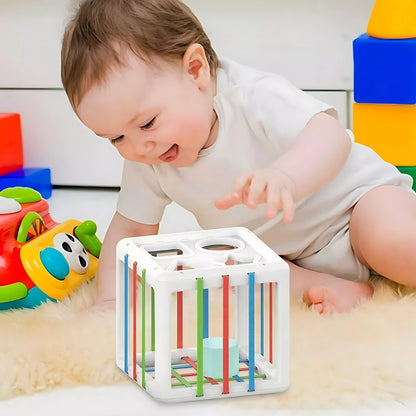 Juguete Montessori Cubo De Encajar Figuras Didácticas Para Bebé y Niño.