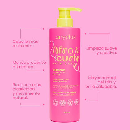 Shampoo Hidratante Para Rizos Afro & Curly - Anyeluz