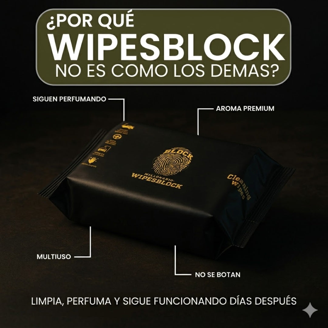 Paños De Limpieza Vehicular Wipesblock Con Aroma A Carblock