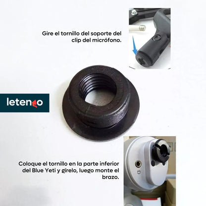 Soporte Brazo Tijera De Micrófono Ajustable, Mesa Escritorio