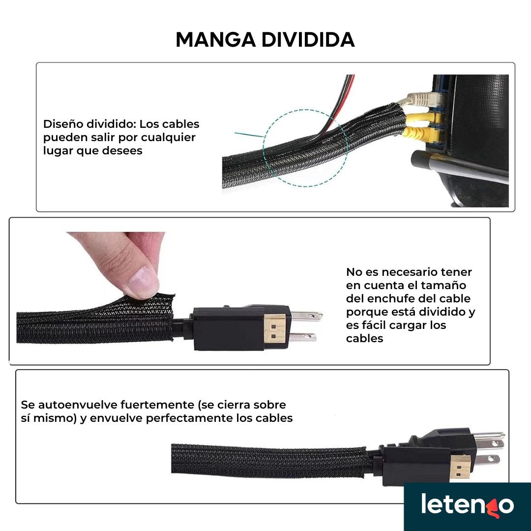 Kit Organizador De Cables Para Escritorio, Computador, Tv