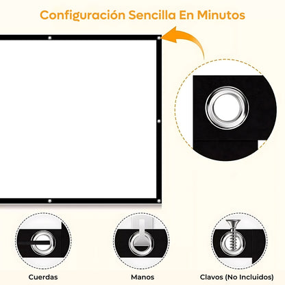 Tela Pantalla Para Proyectar Videobeam, Cine En Casa Hd 4k
