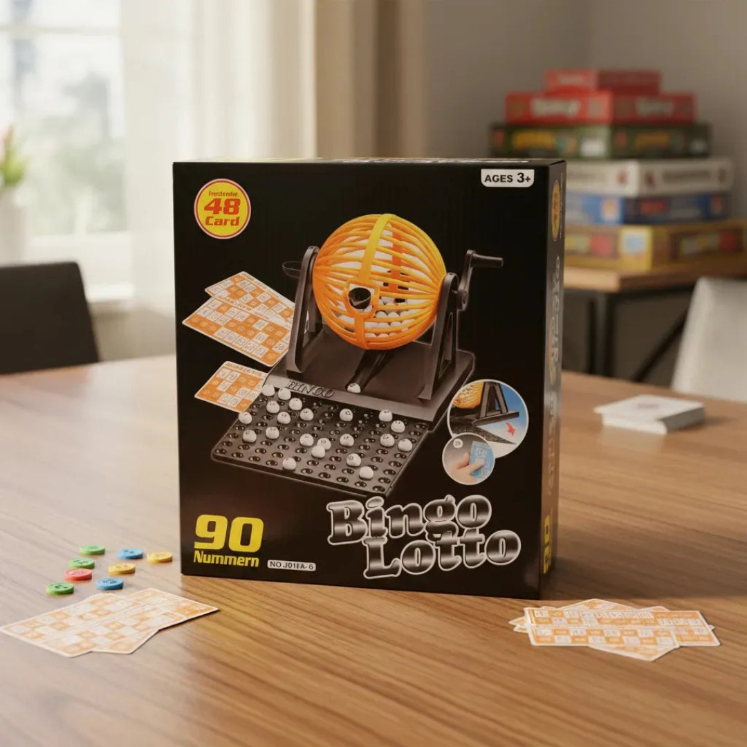 Bingo Lotto Juego De Mesa Familiar 90 Balotas 48 Cartones