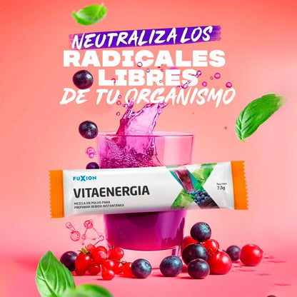 Vitaenergía Fuxion Vitaminas, Minerales,  Antioxidantes, Aminoácidos - 30 Sobres