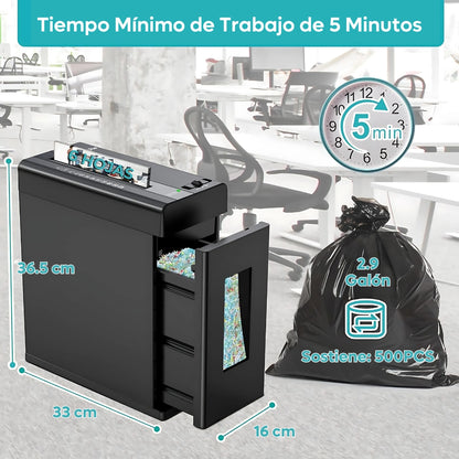 Trituradora De Papel Cd Tarjeta Automática Portátil Oficina