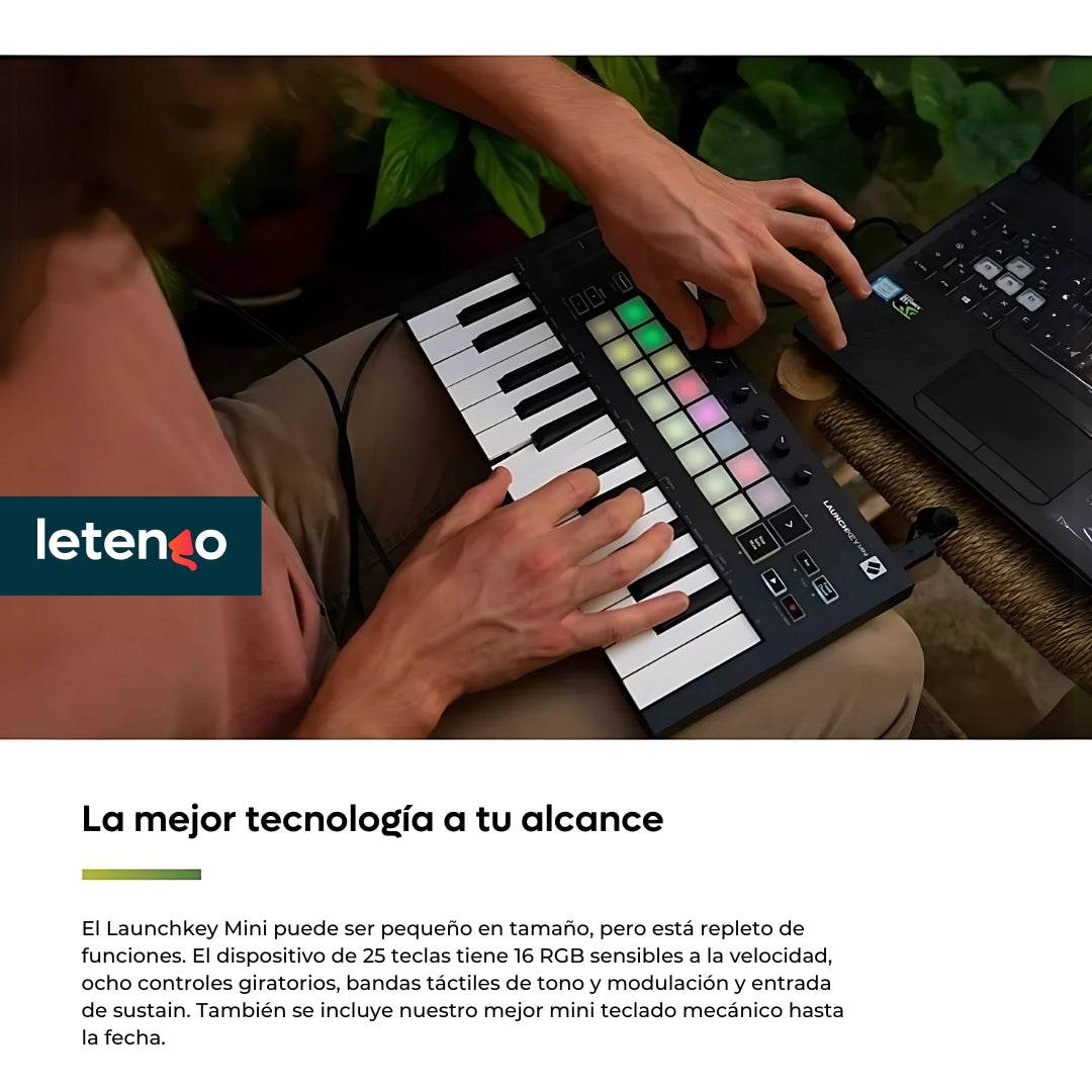 Controlador Midi Novation Launchkey Mini Mk3 25 Teclas Usb