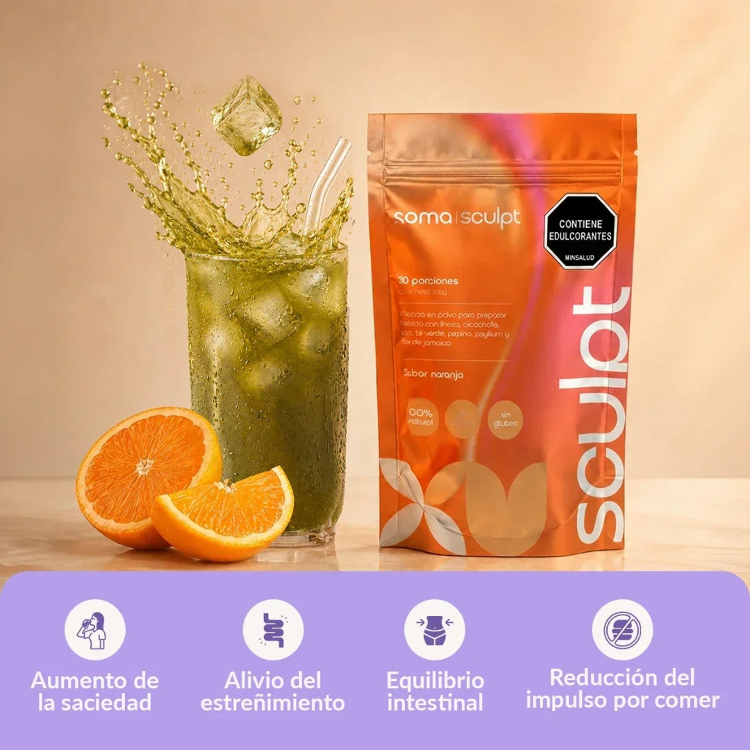 Fibra En Polvo Soma Sculpt Sabor Naranja Regula La Digestión - Aida Merlano