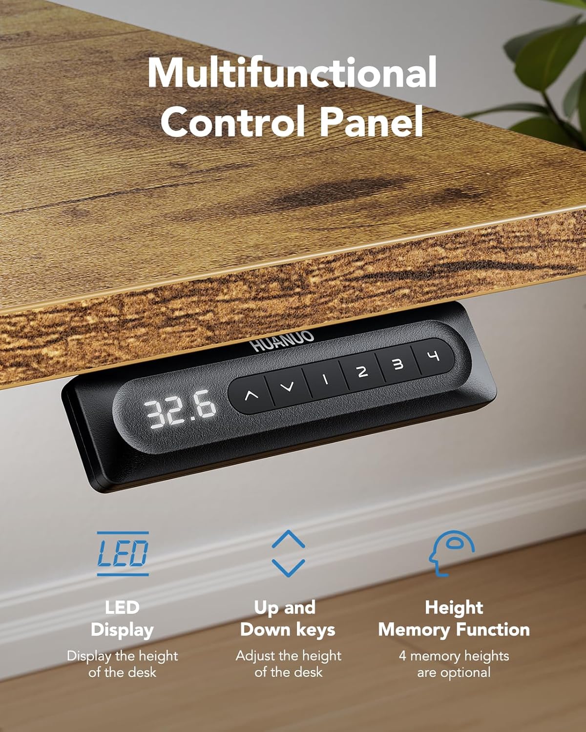 Escritorio Eléctrico De Altura Ajustable 60 A 120 Cm