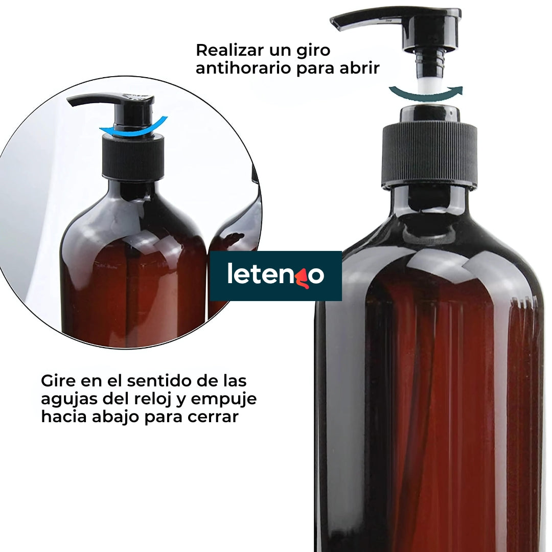 Dispensador De Jabón Loción Champú Alcohol Envase Rellenable