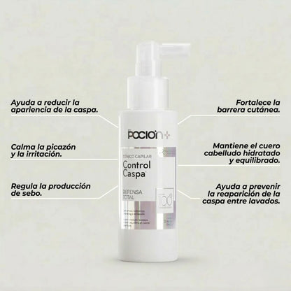 Tónico Capilar Control Caspa, Anticaspa y Antipicazón - Poción