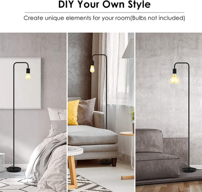 Lámpara De Pie Led Para Habitación Oficina Sala Moderna - Negra