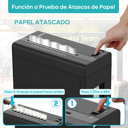 Trituradora De Papel Cd Tarjeta Automática Portátil Oficina