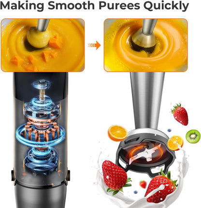 Batidora De Inmersión Koios Licuadora De Mano 5 En 1, 1100w